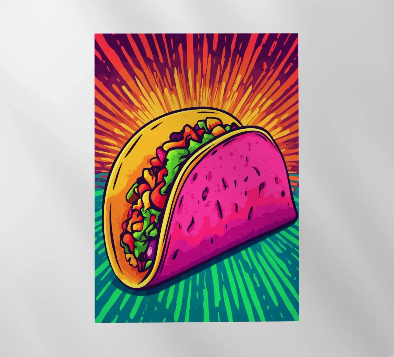 Esplosione di taco colorati con raggi di sole pellicola backlit da pixelbull - medieval art and more