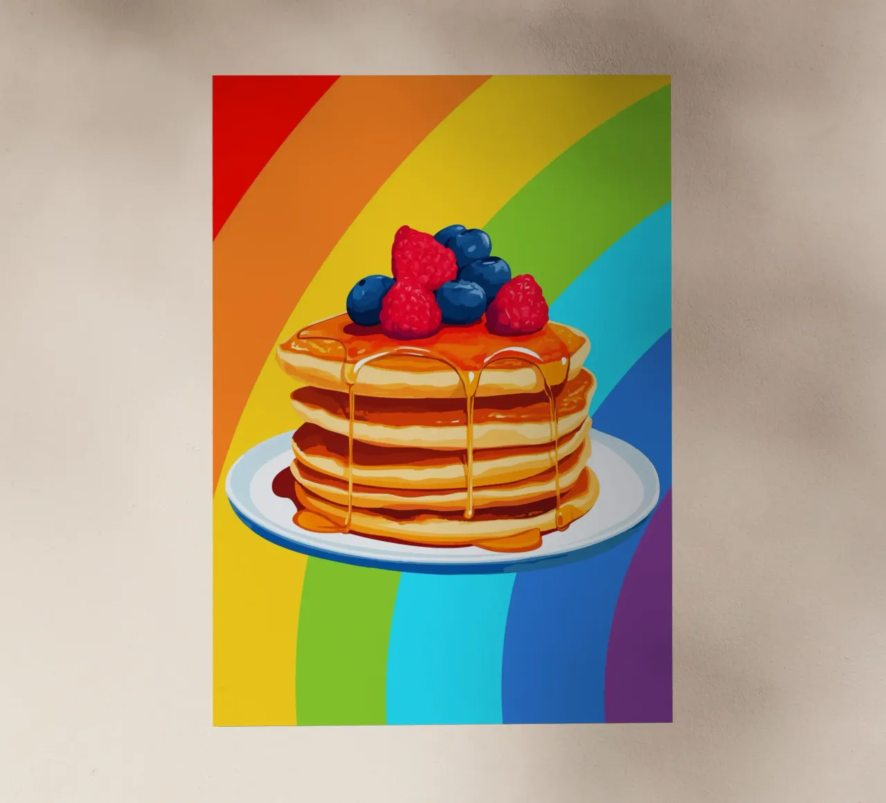 Pancake arcobaleno con frutti di bosco pellicola backlit da pixelbull - medieval art and more