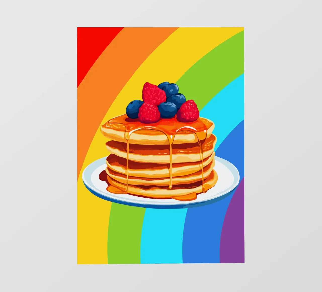 Pancake arcobaleno con frutti di bosco pellicola backlit da pixelbull - medieval art and more