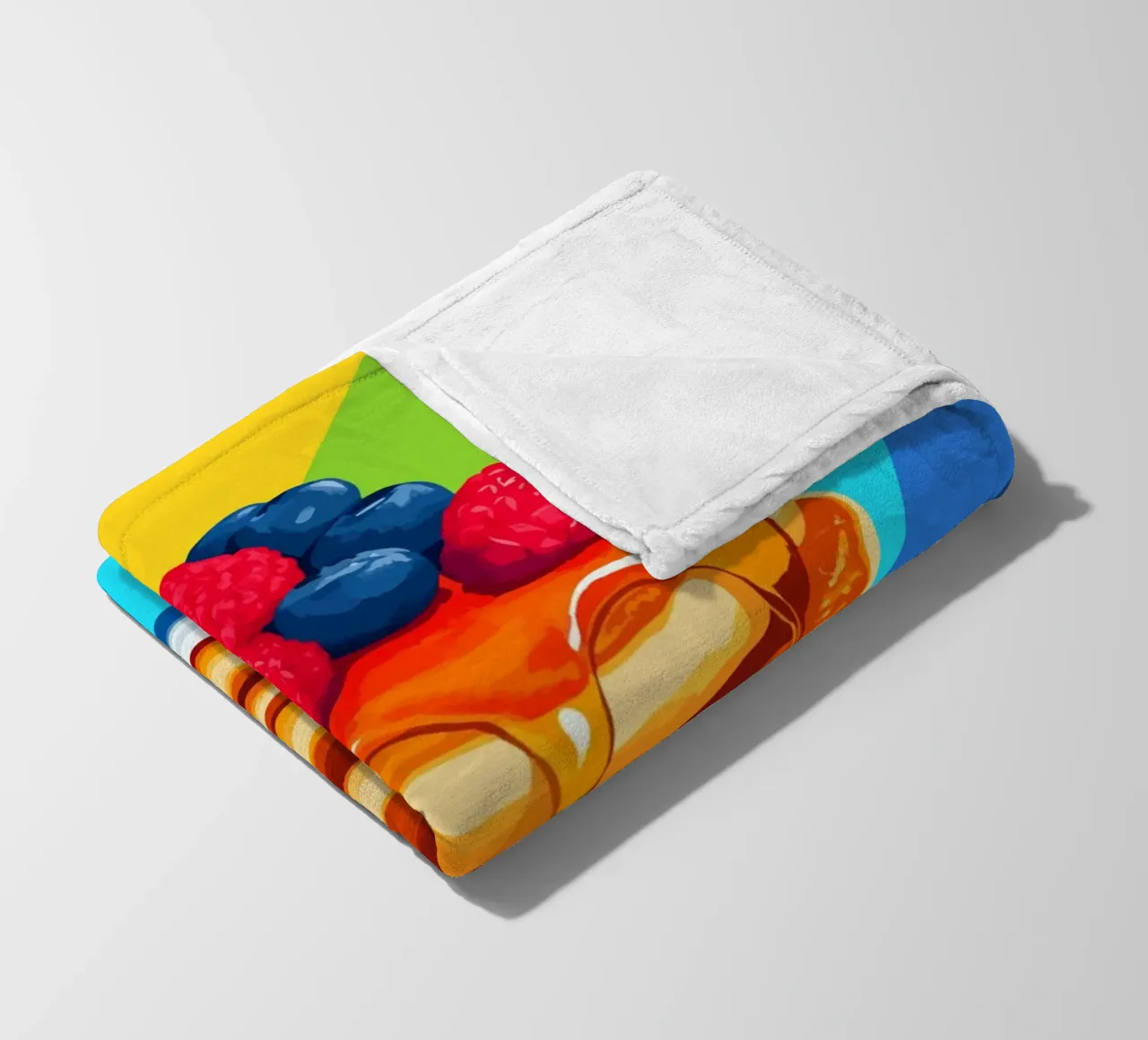 Pancake arcobaleno con frutti di bosco coperta in pile da pixelbull - medieval art and more