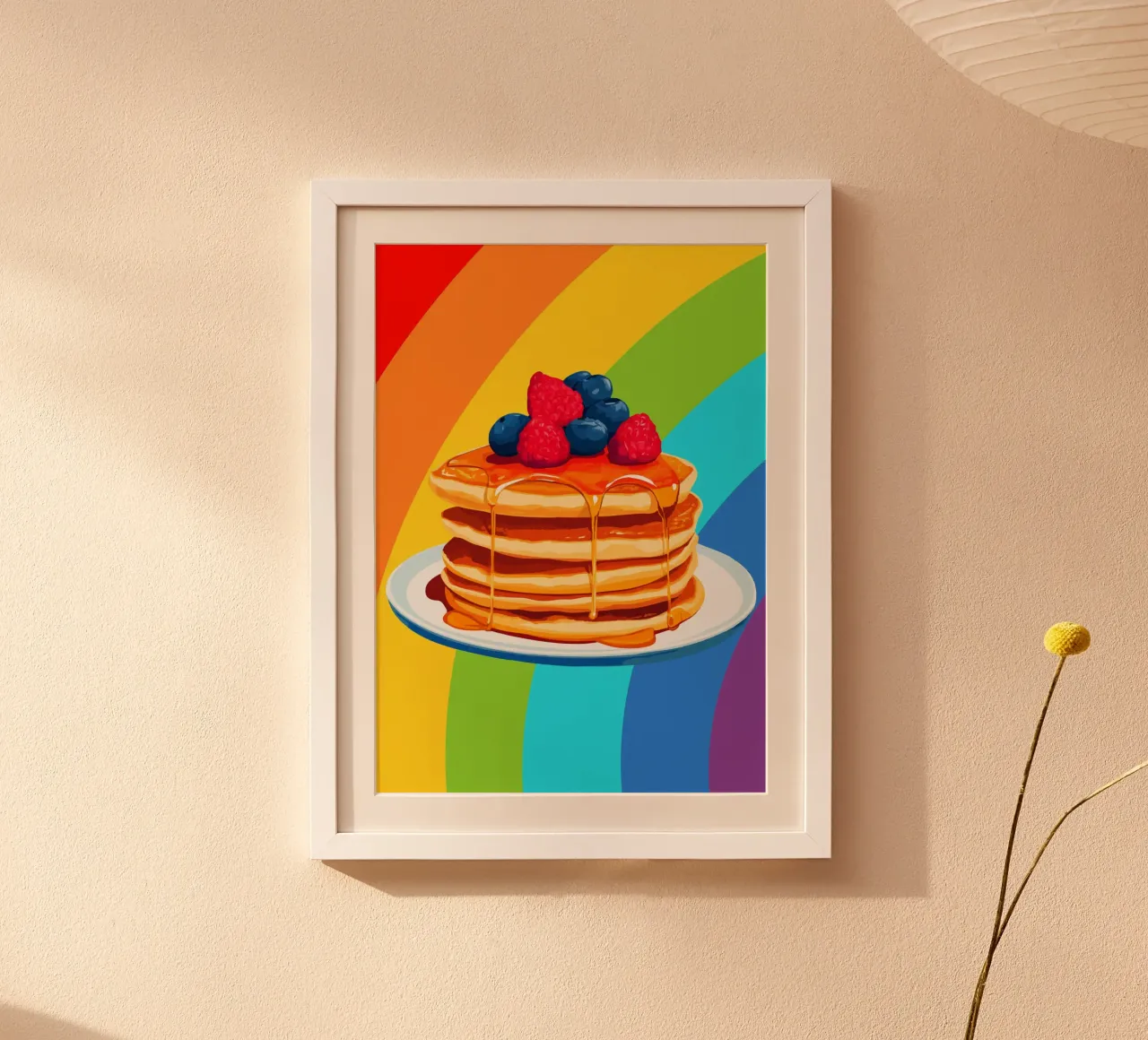 Pancake arcobaleno con frutti di bosco carta hahnemühle da pixelbull - medieval art and more