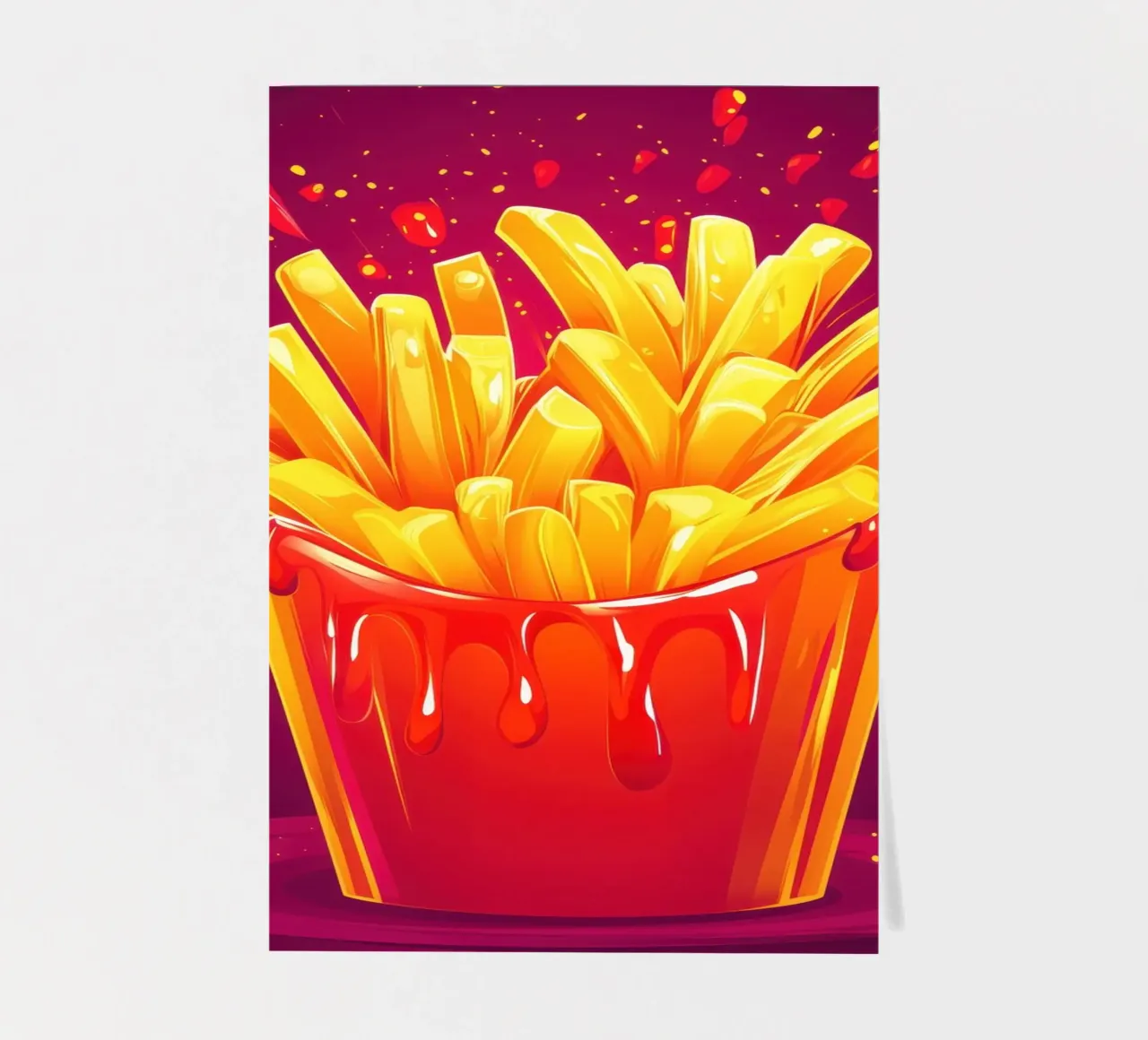 Crispy fries in an explosion sticker sheet by pixelbull - medieval art and more