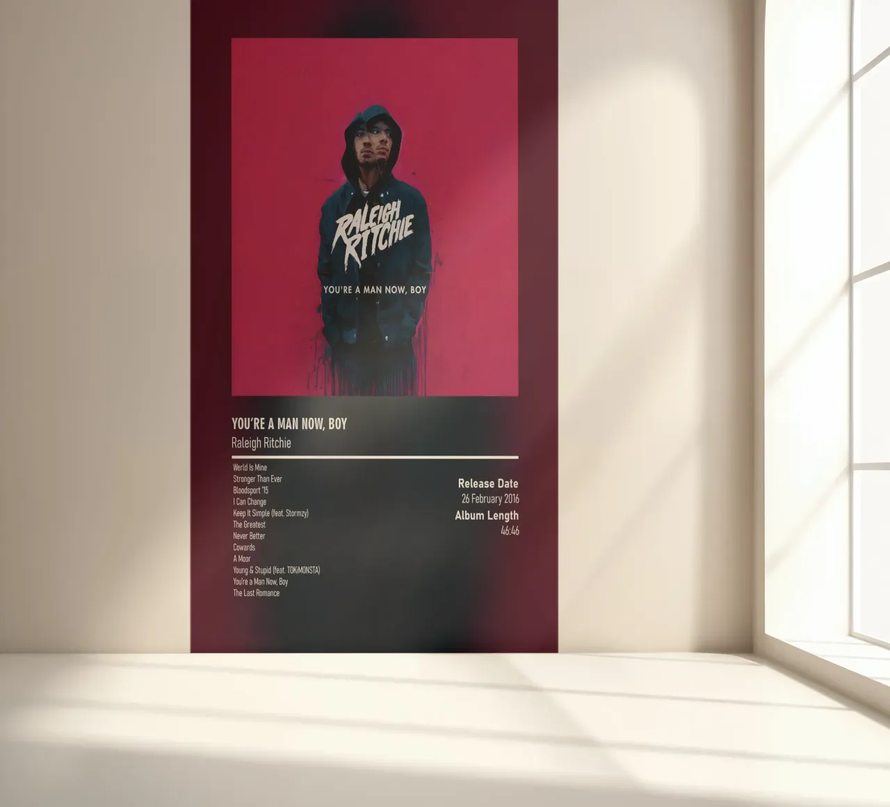 You_re a Man Now, Boy (2016) by Raleigh Ritchie papier peint photo de DGUnder