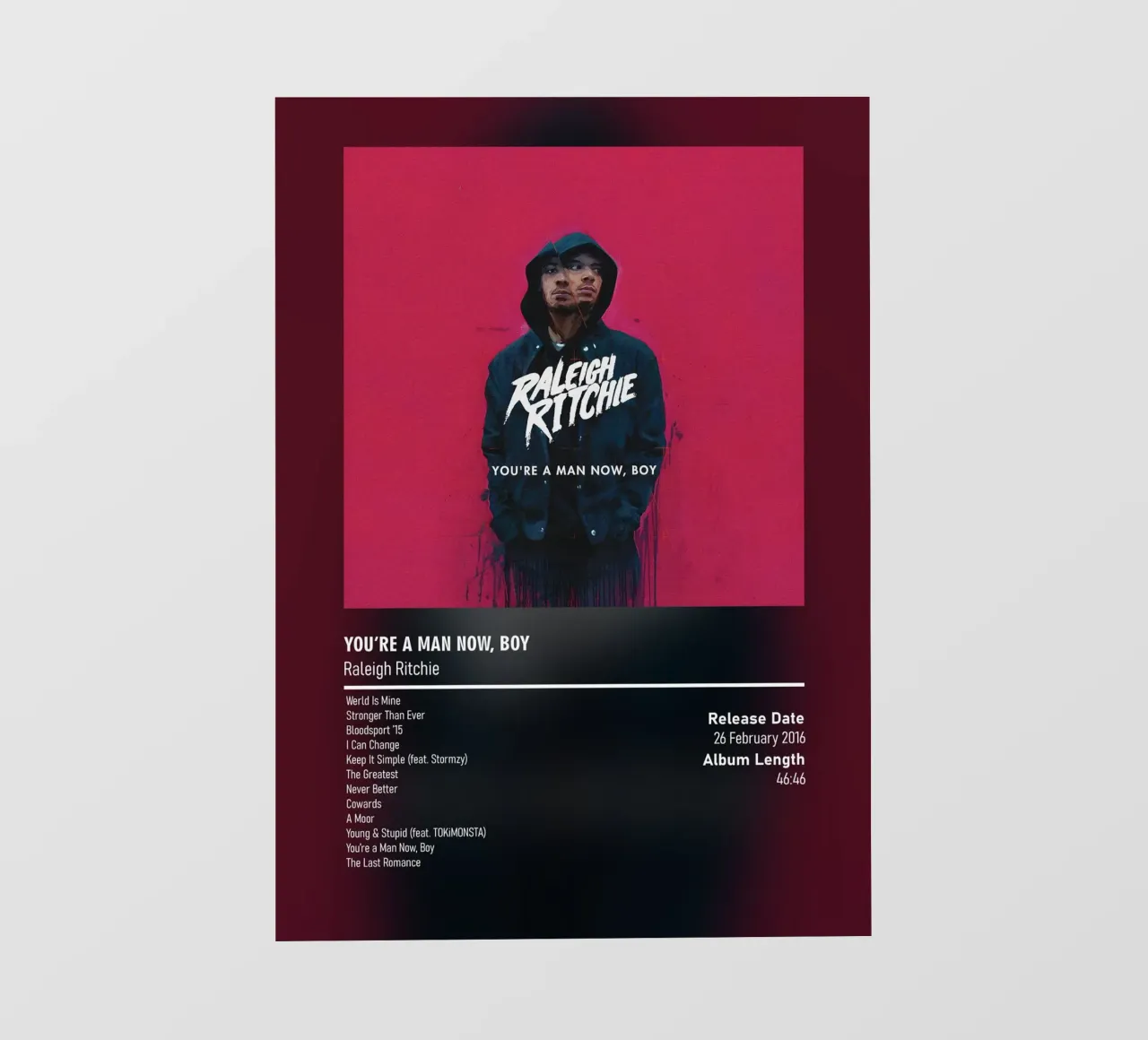 You_re a Man Now, Boy (2016) by Raleigh Ritchie papier peint photo de DGUnder