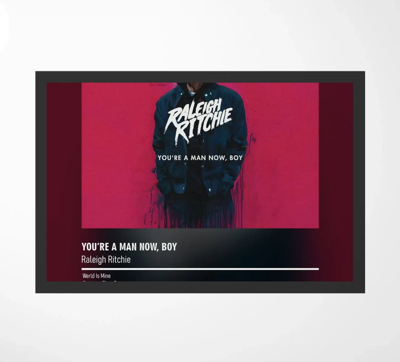 You_re a Man Now, Boy (2016) by Raleigh Ritchie zerbino da DGUnder