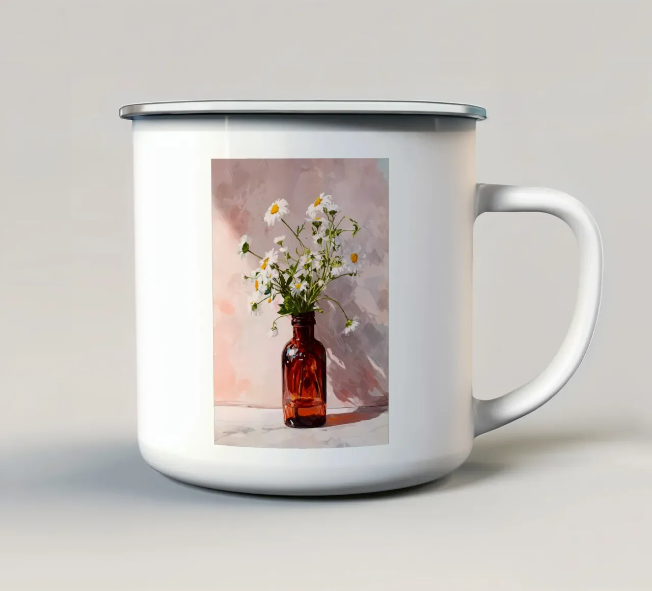 Bouquet di margherite tazza in smalto da IamHomeStudio