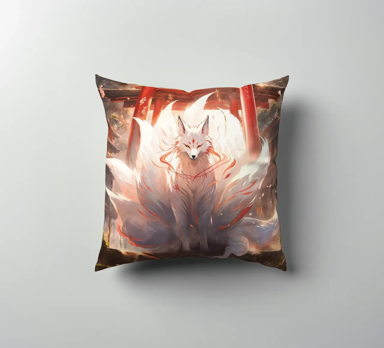 Mystic Kitsune Gateway cuscino da Pixaverse
