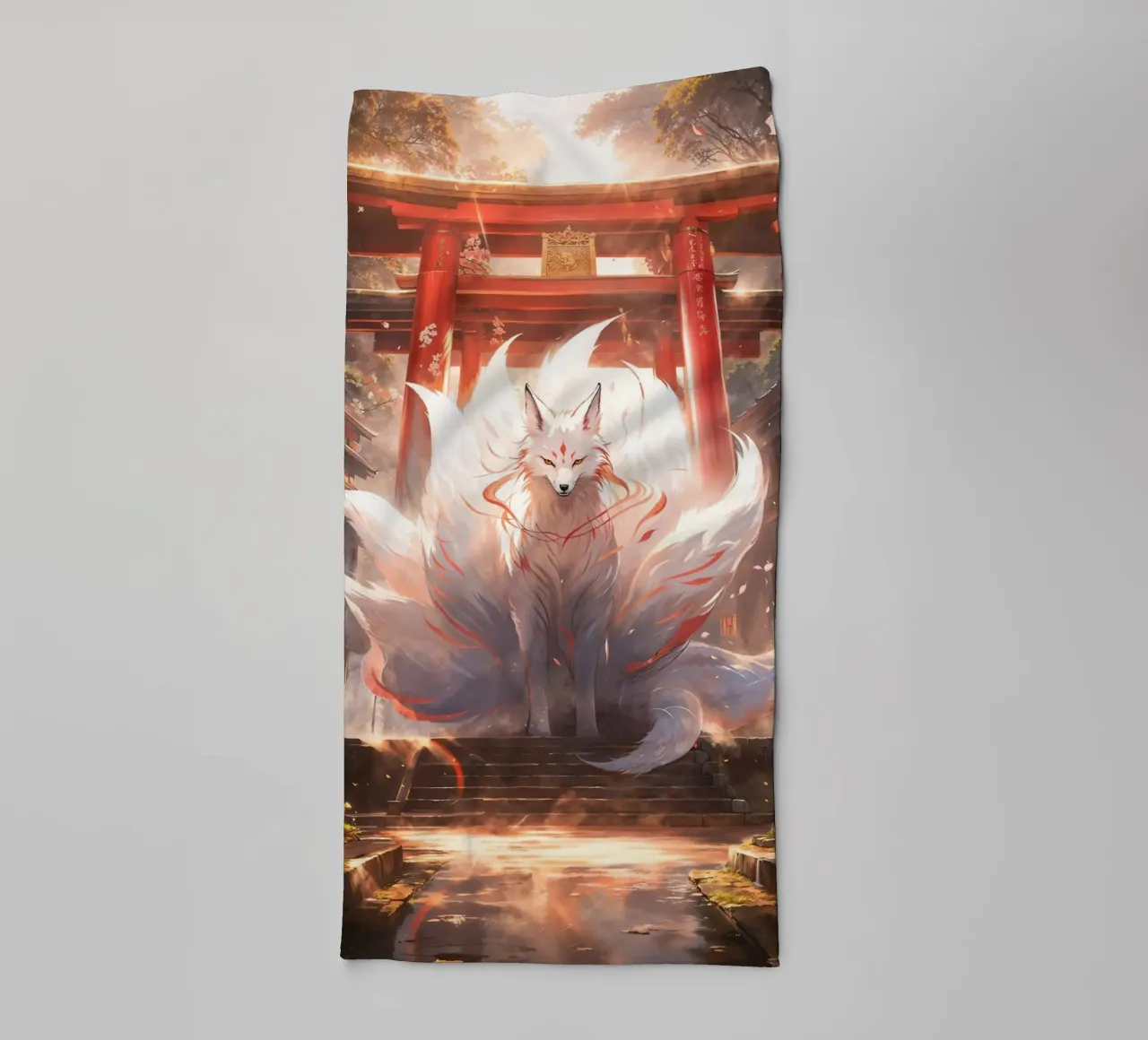 Mystic Kitsune Gateway asciugamano da bagno da Pixaverse