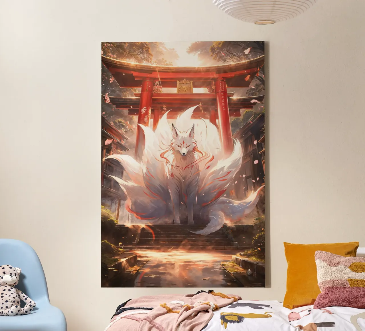 Mystic Kitsune Gateway canvas by Pixaverse