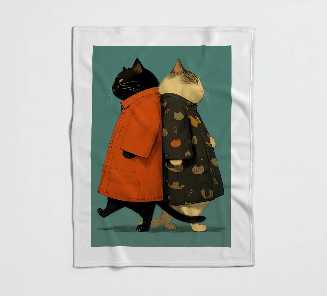 Gatti carini coperta in pile da Kaden