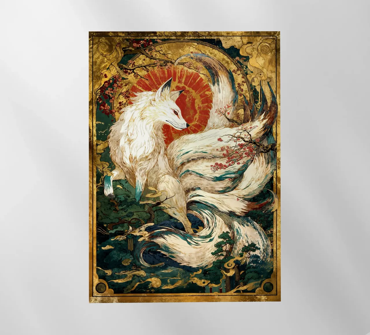 Celestial Kitsune’s Grace pellicola backlit da Pixaverse