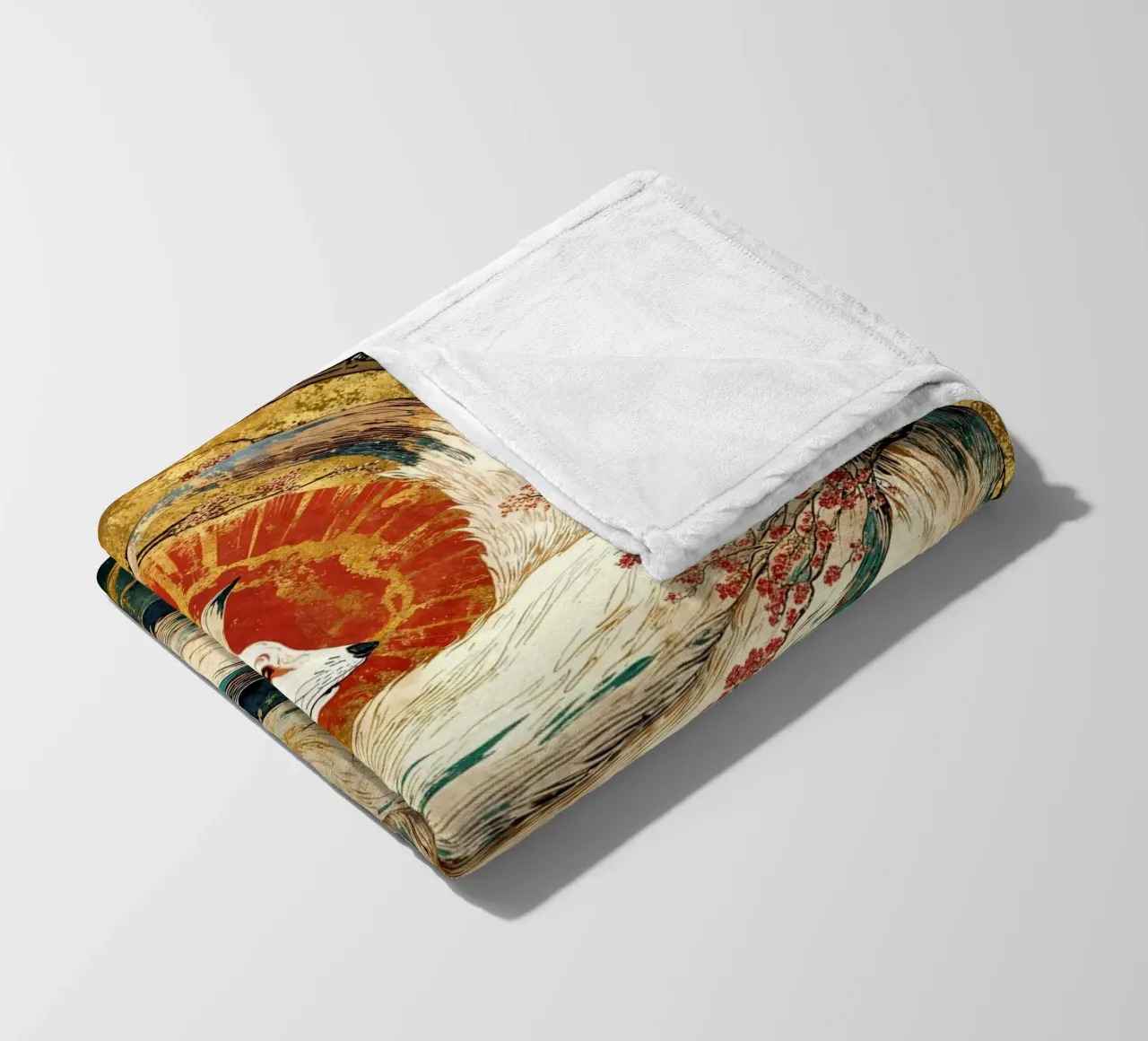 Celestial Kitsune’s Grace fleece blanket by Pixaverse