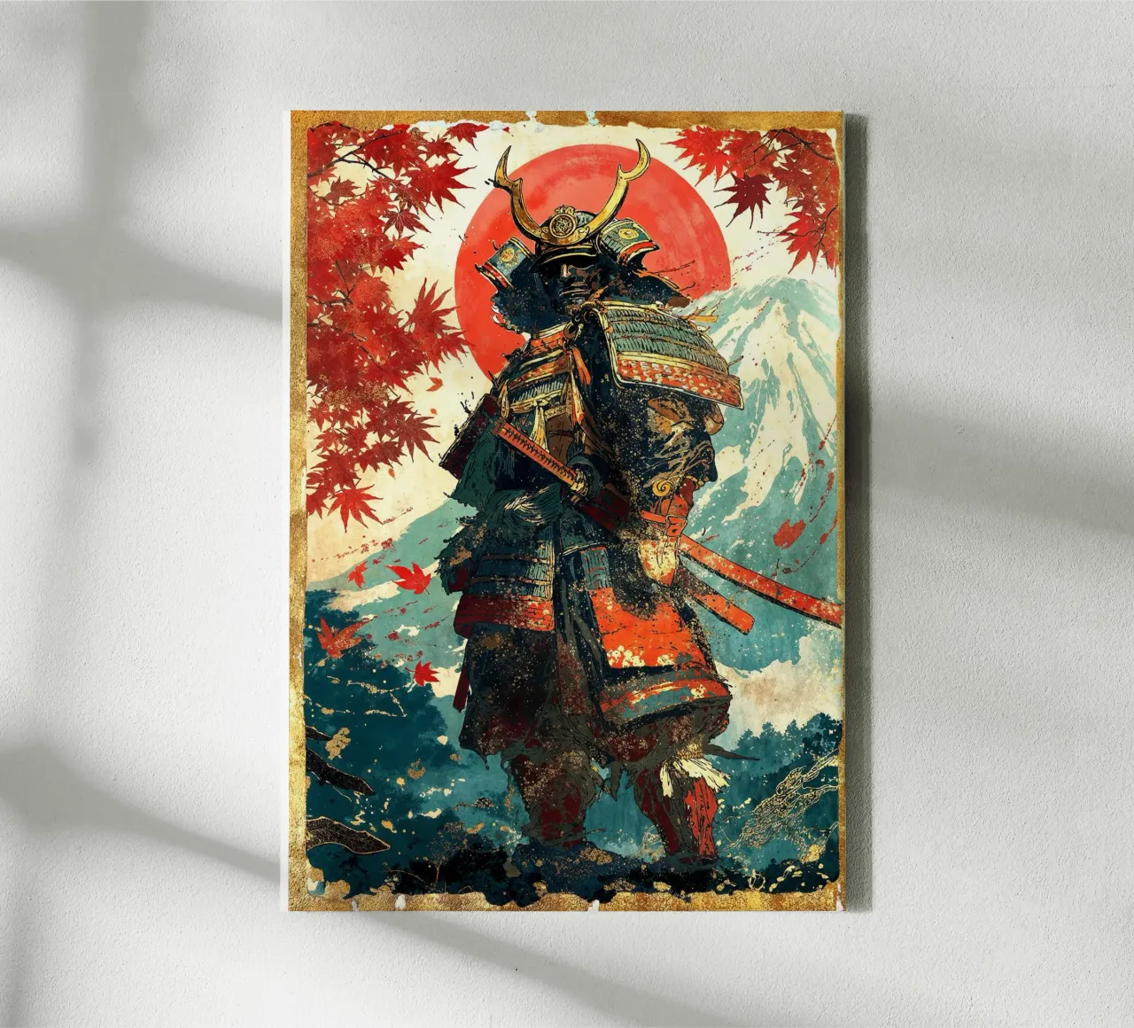 Samurai of Crimson Dawn tela con Cornice a cassetta da Pixaverse