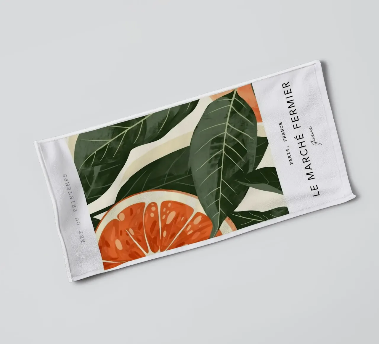 foglie di guava fette di frutta asciugamano da bagno da Abigail Ellis