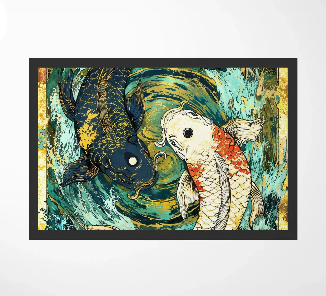 Koi Fish Yin Yang Harmony Art zerbino da Pixaverse