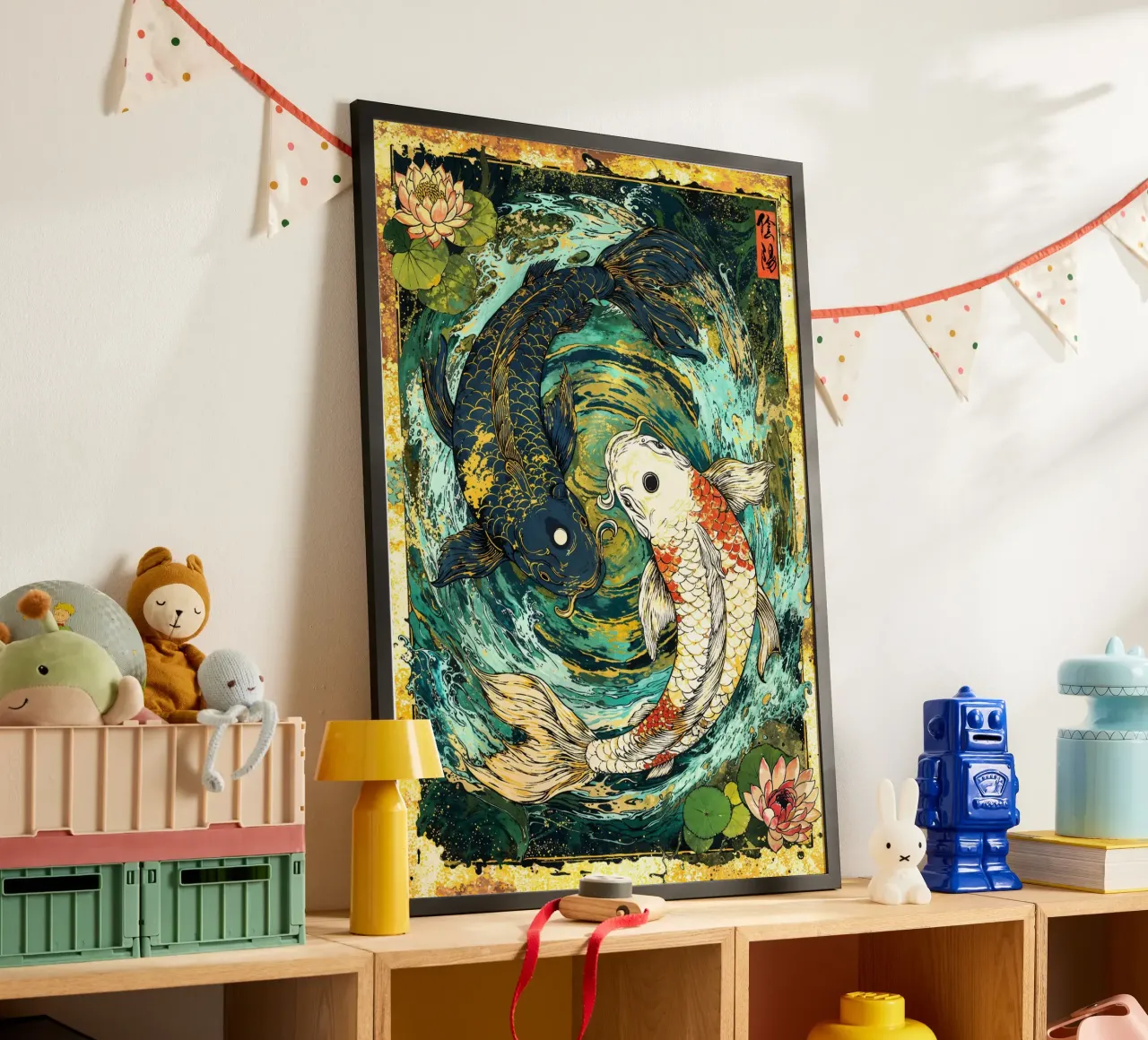 Koi Fish Yin Yang Harmony Art carta hahnemühle da Pixaverse