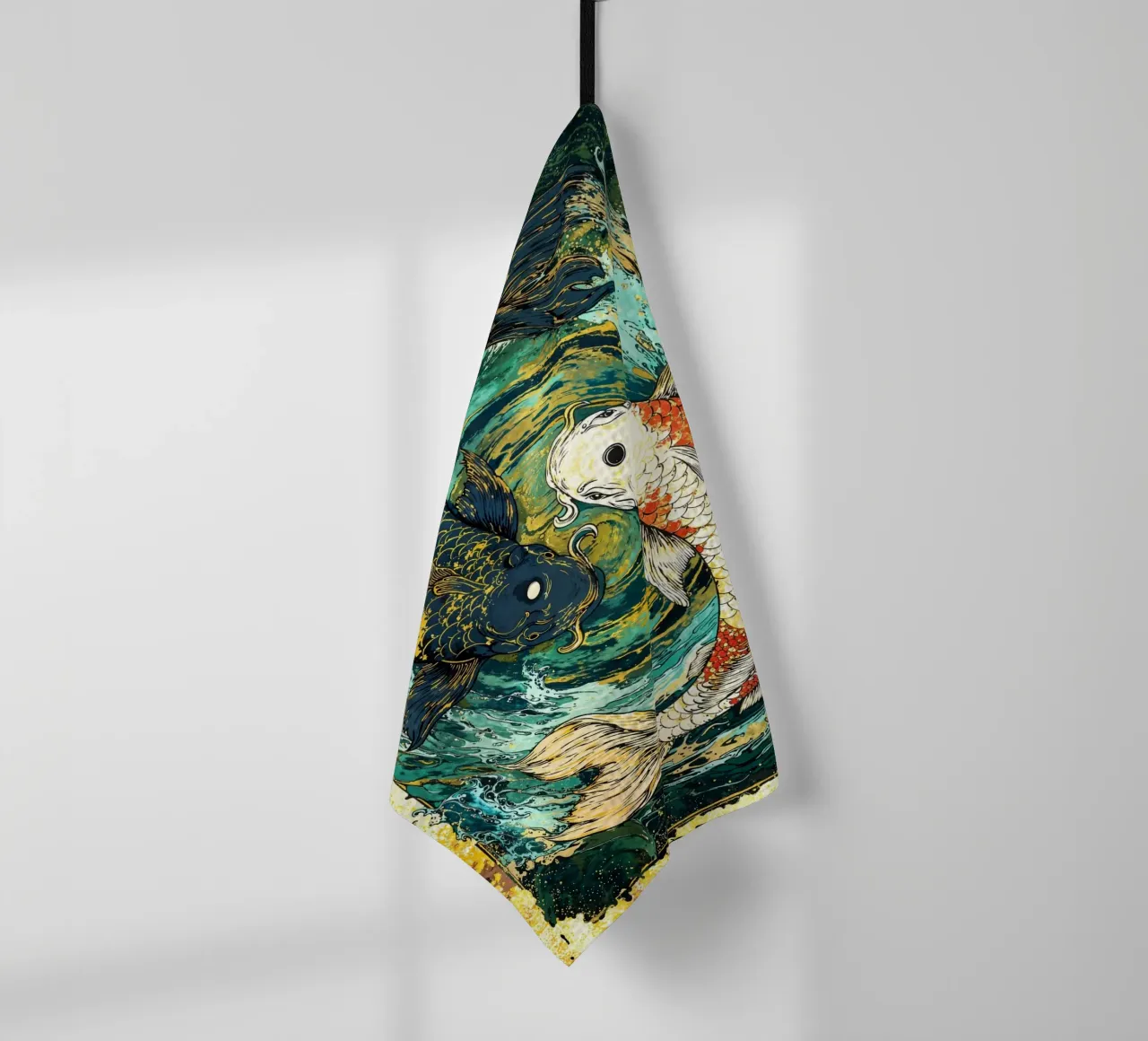 Koi Fish Yin Yang Harmony Art canovaccio da cucina da Pixaverse