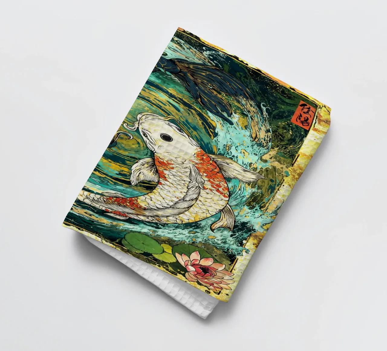 Koi Fish Yin Yang Harmony Art canovaccio da cucina da Pixaverse
