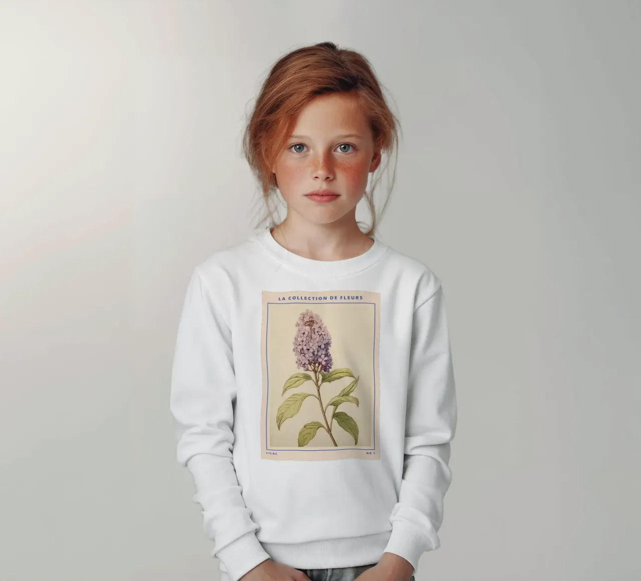 fiore lilla botanico felpa bambino da Abigail Ellis