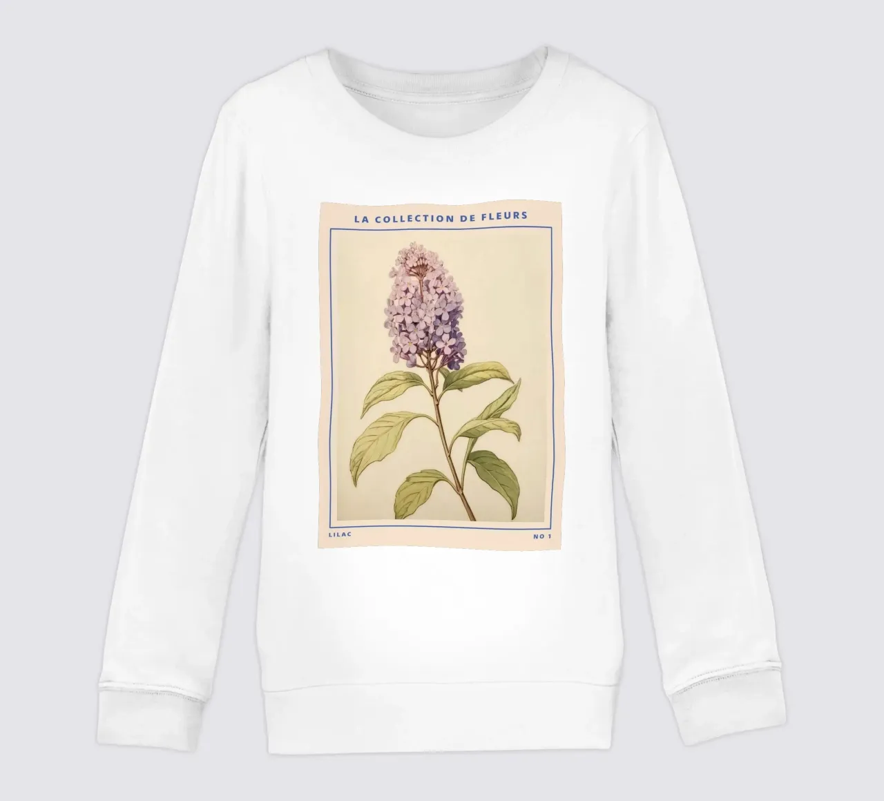 fiore lilla botanico felpa bambino da Abigail Ellis