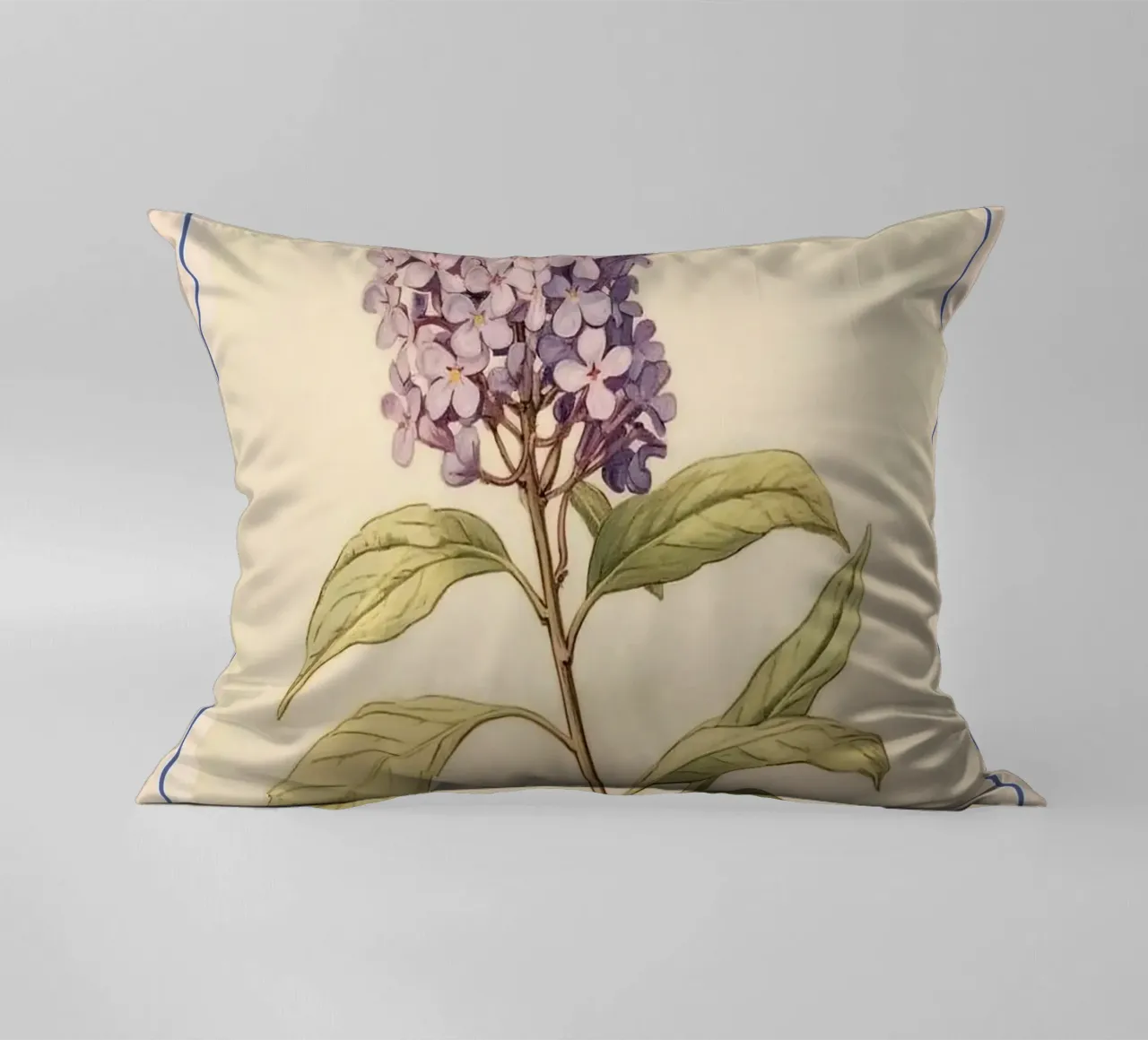 fiore lilla botanico cuscino da Abigail Ellis