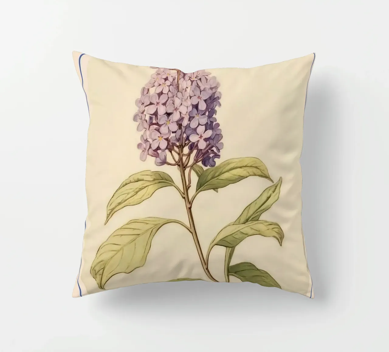 fiore lilla botanico cuscino da Abigail Ellis