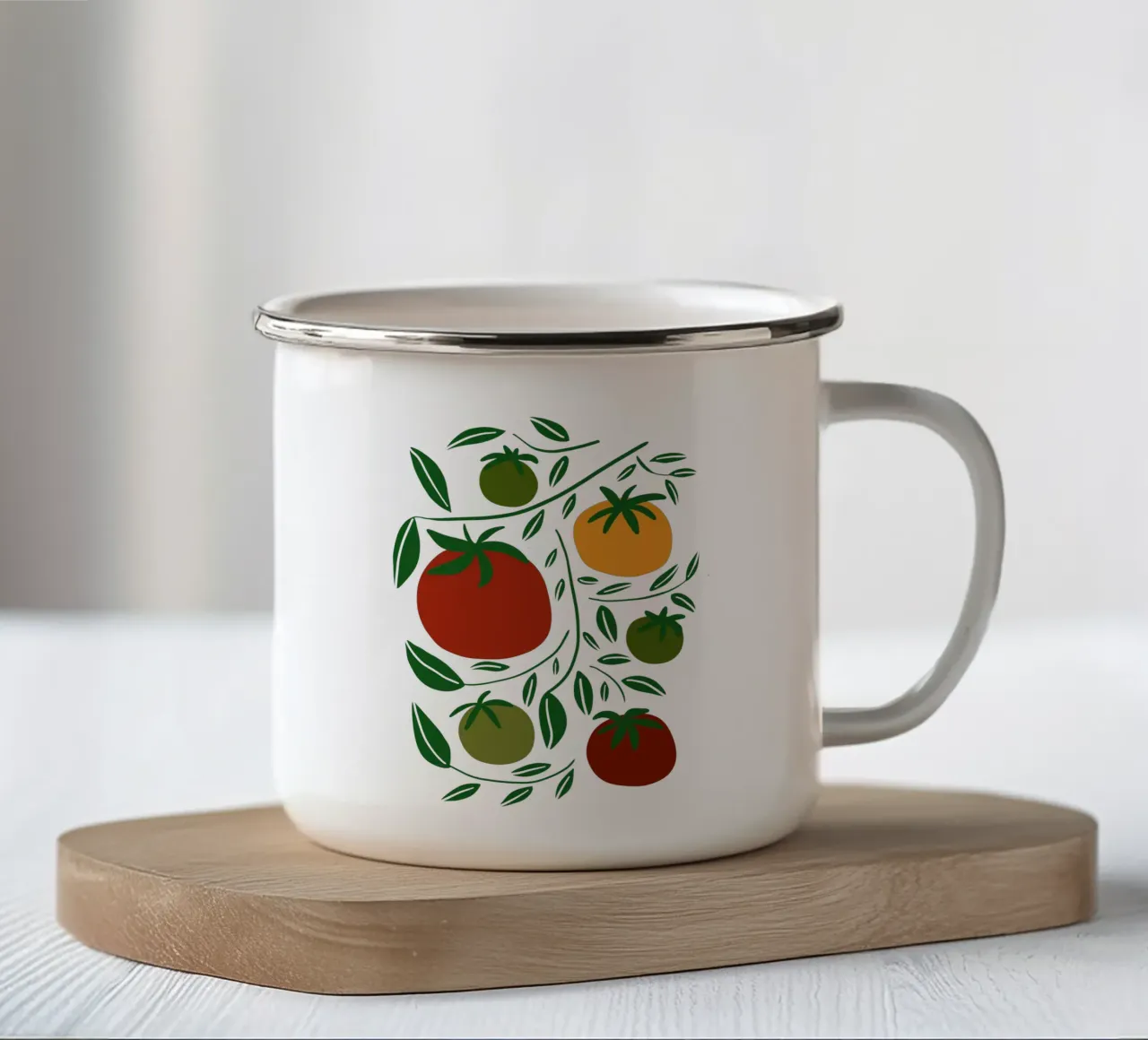 Tomato vibe tazza in smalto da TijanaArtStudio88