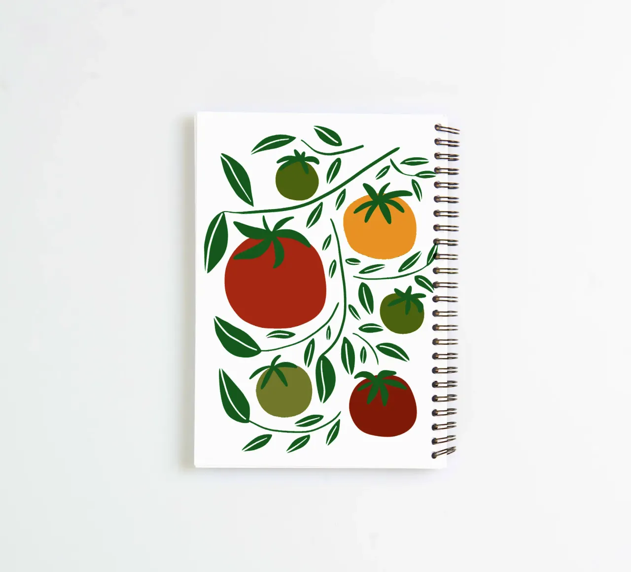 Tomato vibe spiral notebook by TijanaArtStudio88