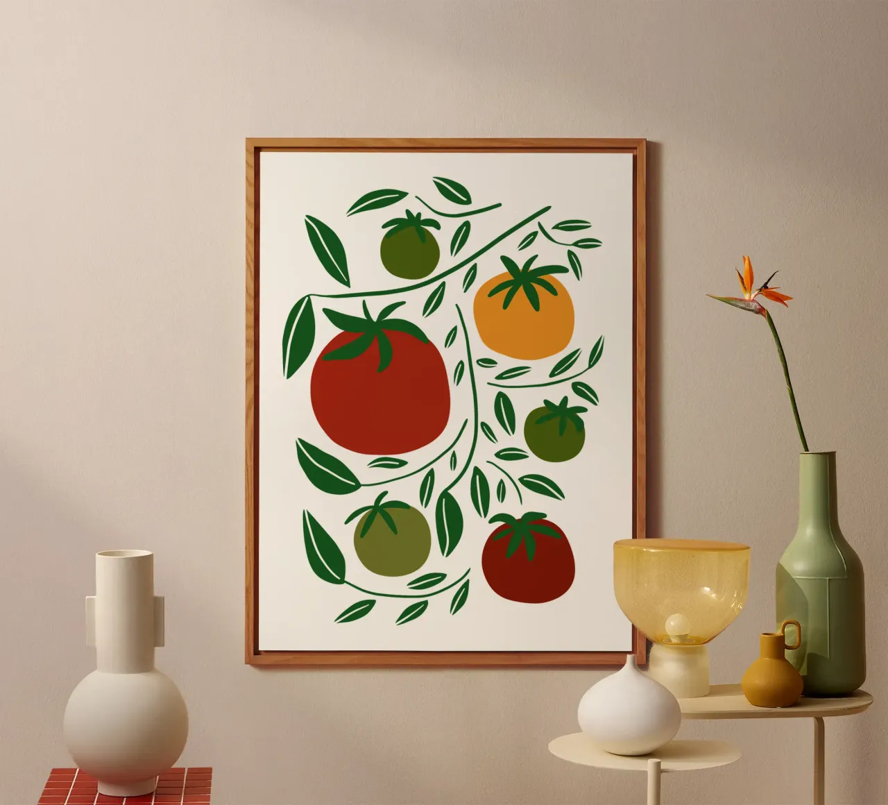 Tomato vibe Alu-Dibond von TijanaArtStudio88