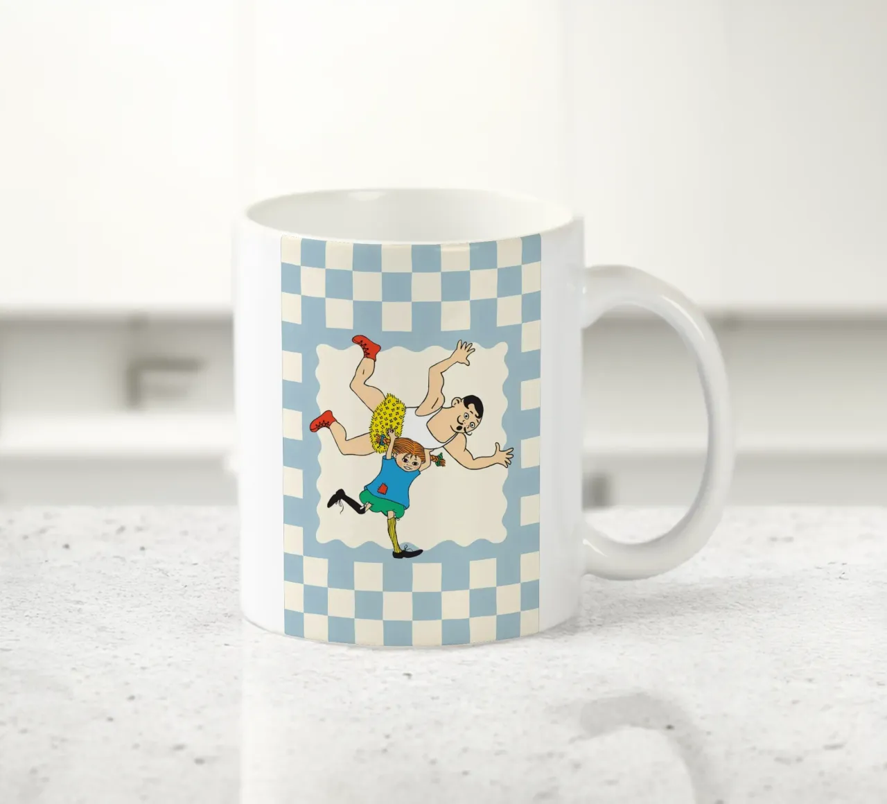 Poster di Pippi Calzelunghe e Adolf il Forte tazza in ceramica da wongka shop