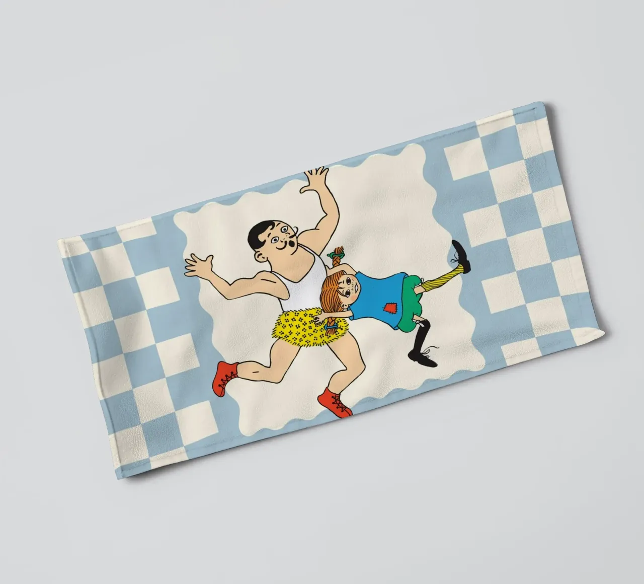 Poster di Pippi Calzelunghe e Adolf il Forte asciugamano da bagno da wongka shop