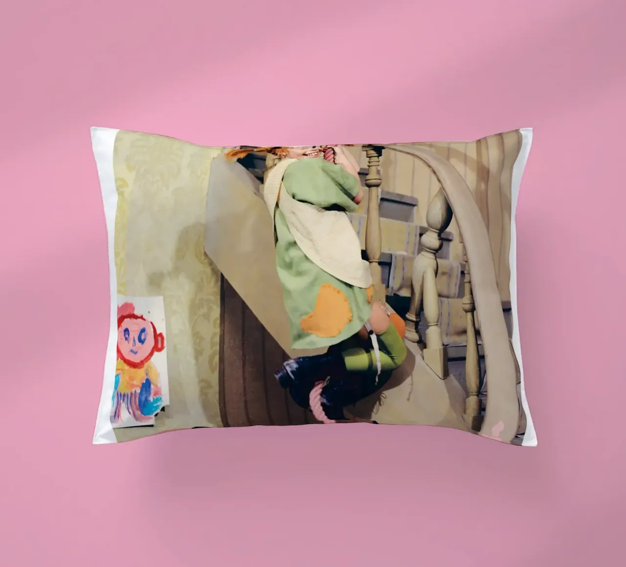 Poster per l'arrampicata di Pippi Calzelunghe cuscino da wongka shop