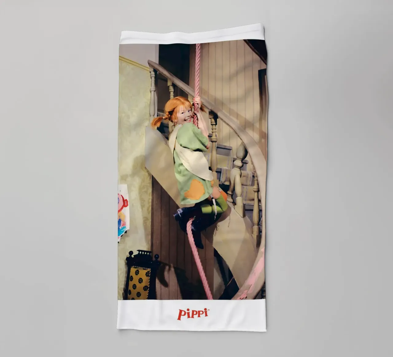 Poster per l'arrampicata di Pippi Calzelunghe asciugamano da bagno da wongka shop