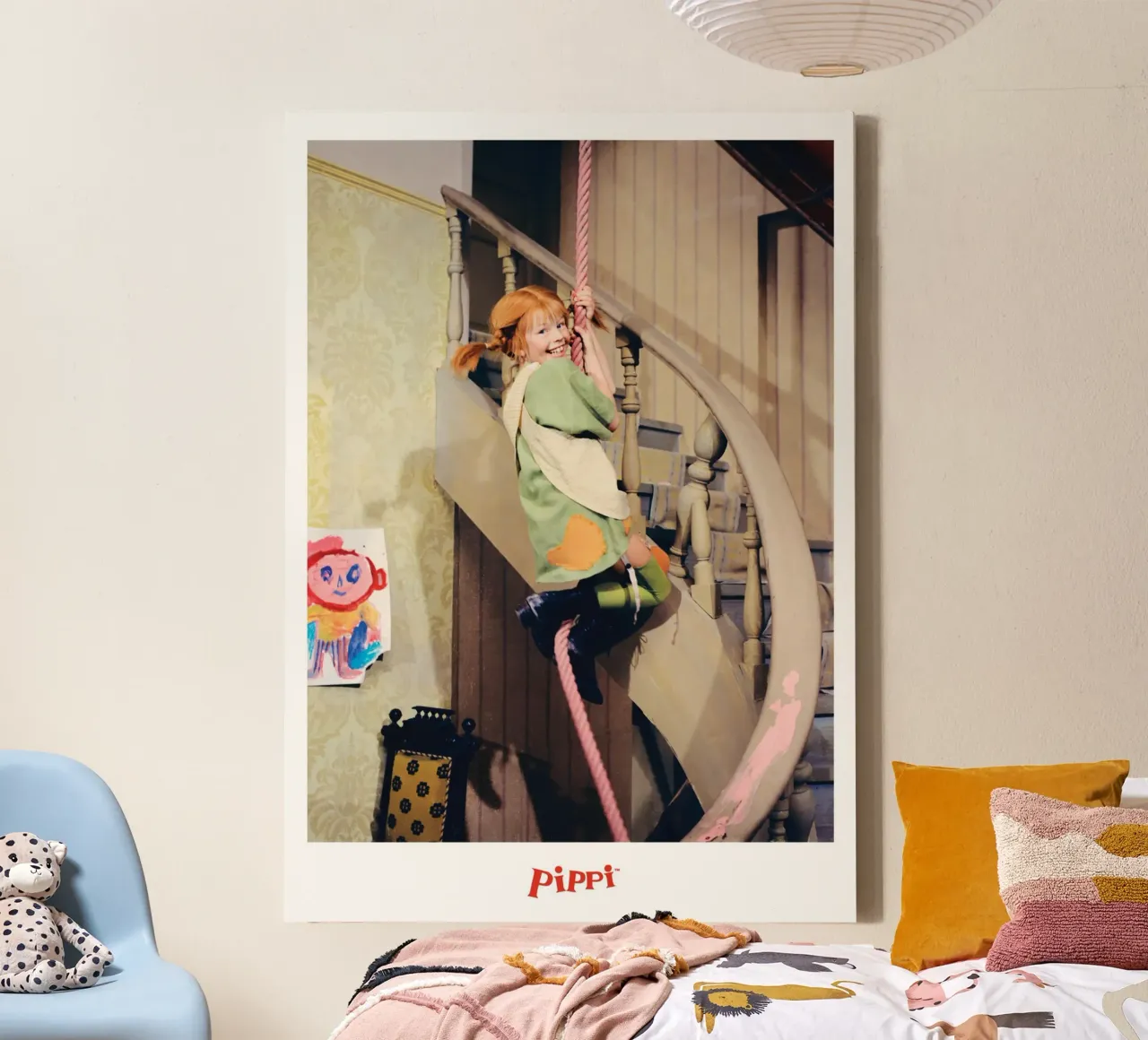 Poster per l'arrampicata di Pippi Calzelunghe tela da wongka shop