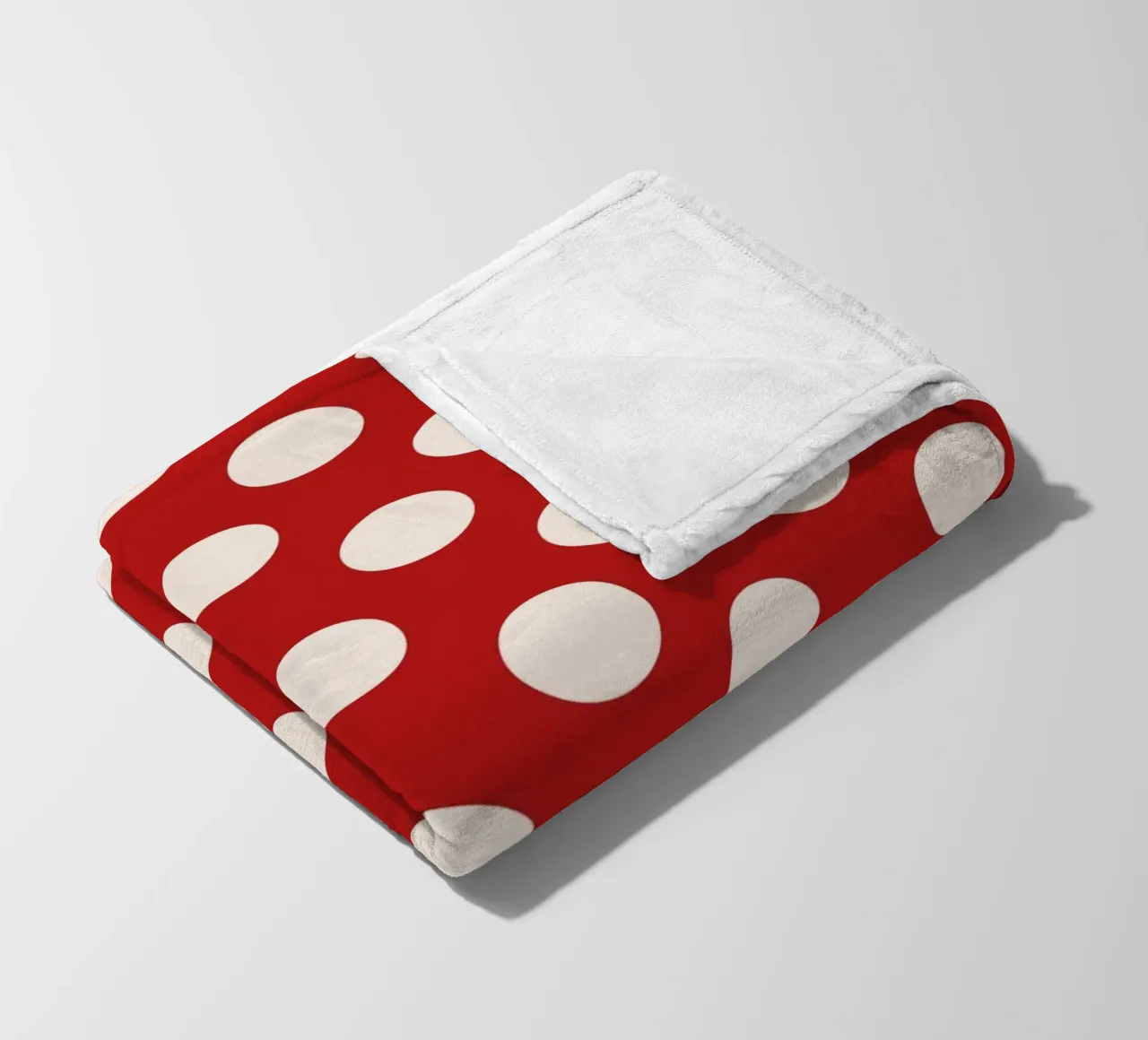Polka dots on red coperta in pile da TijanaArtStudio88