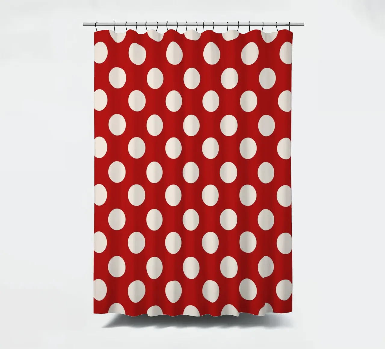 Polka dots on red tenda da doccia da TijanaArtStudio88
