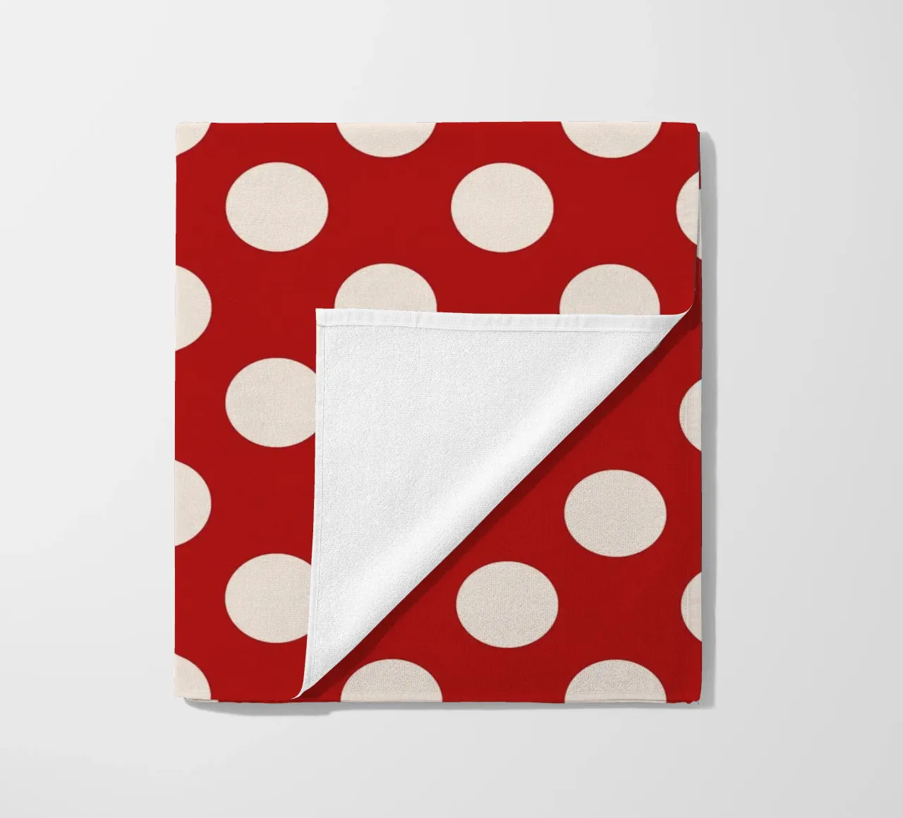 Polka dots on red telo mare da TijanaArtStudio88