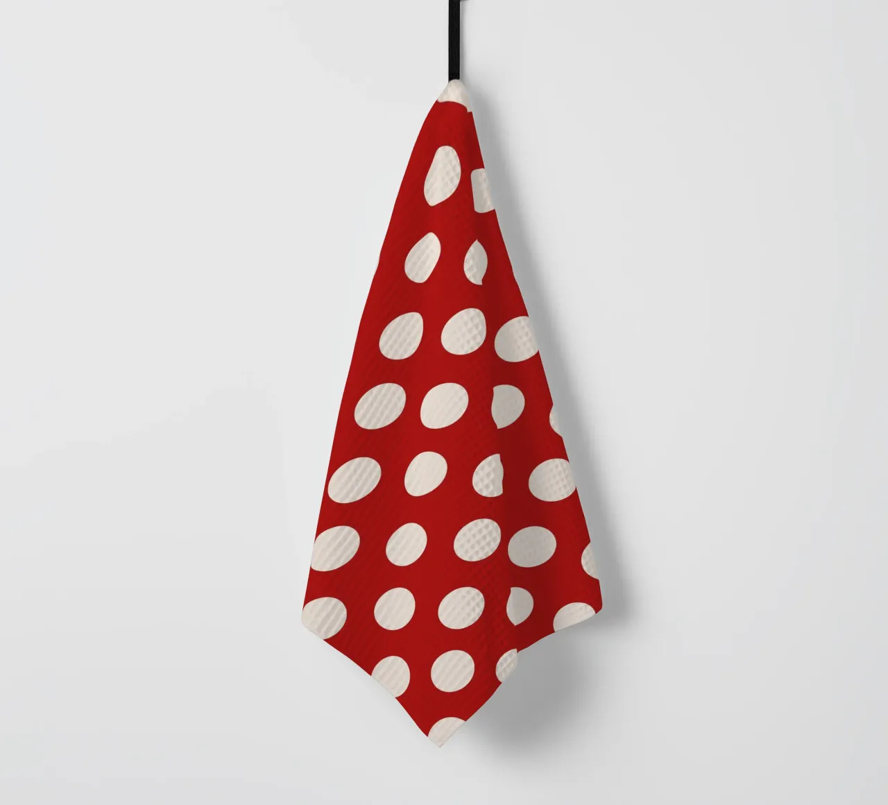 Polka dots on red canovaccio da cucina da TijanaArtStudio88