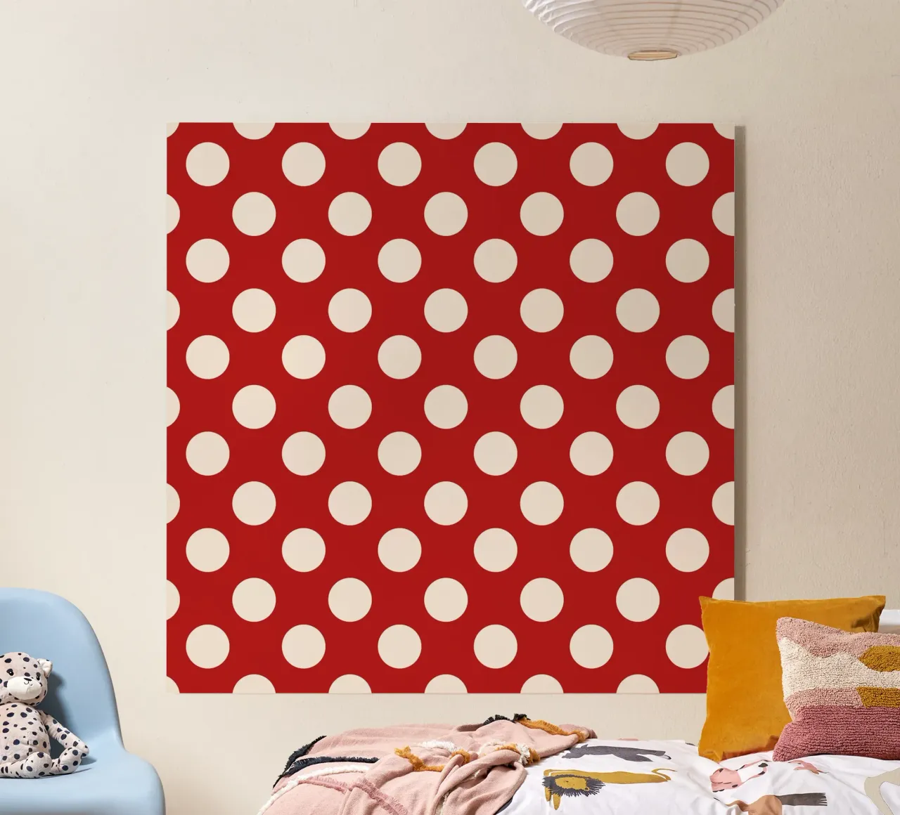 Polka dots on red plexiglass da TijanaArtStudio88