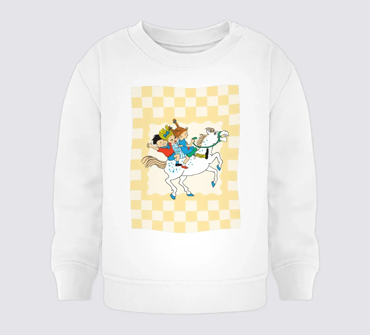 Poster per l'equitazione di Pippi Calzelunghe felpa neonato da wongka shop