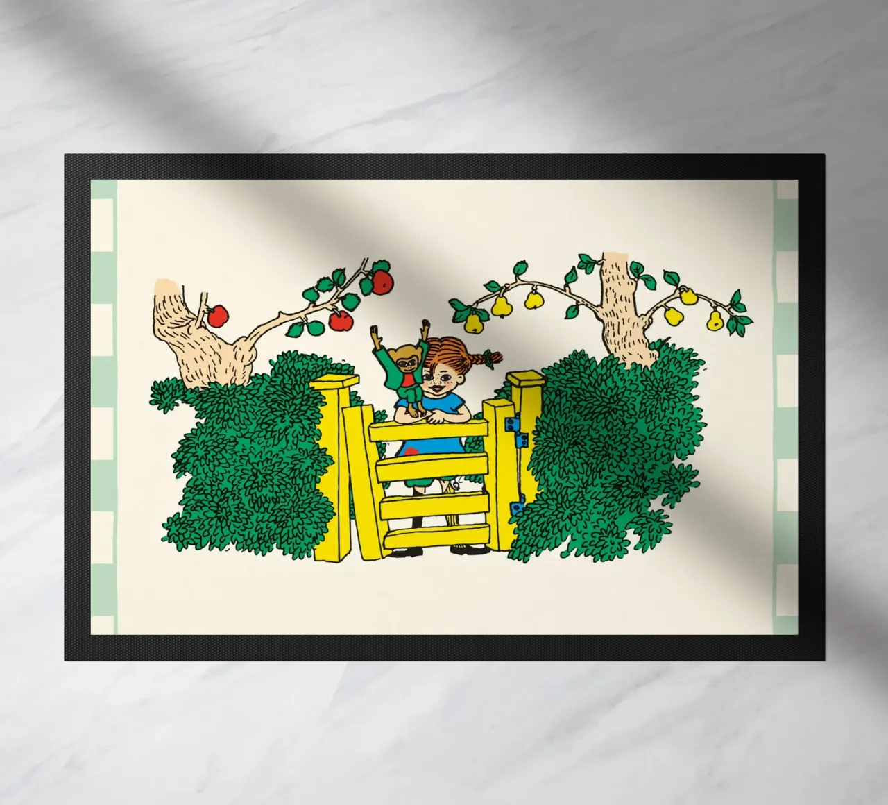Poster di Pippi Calzelunghe in giardino zerbino da wongka shop