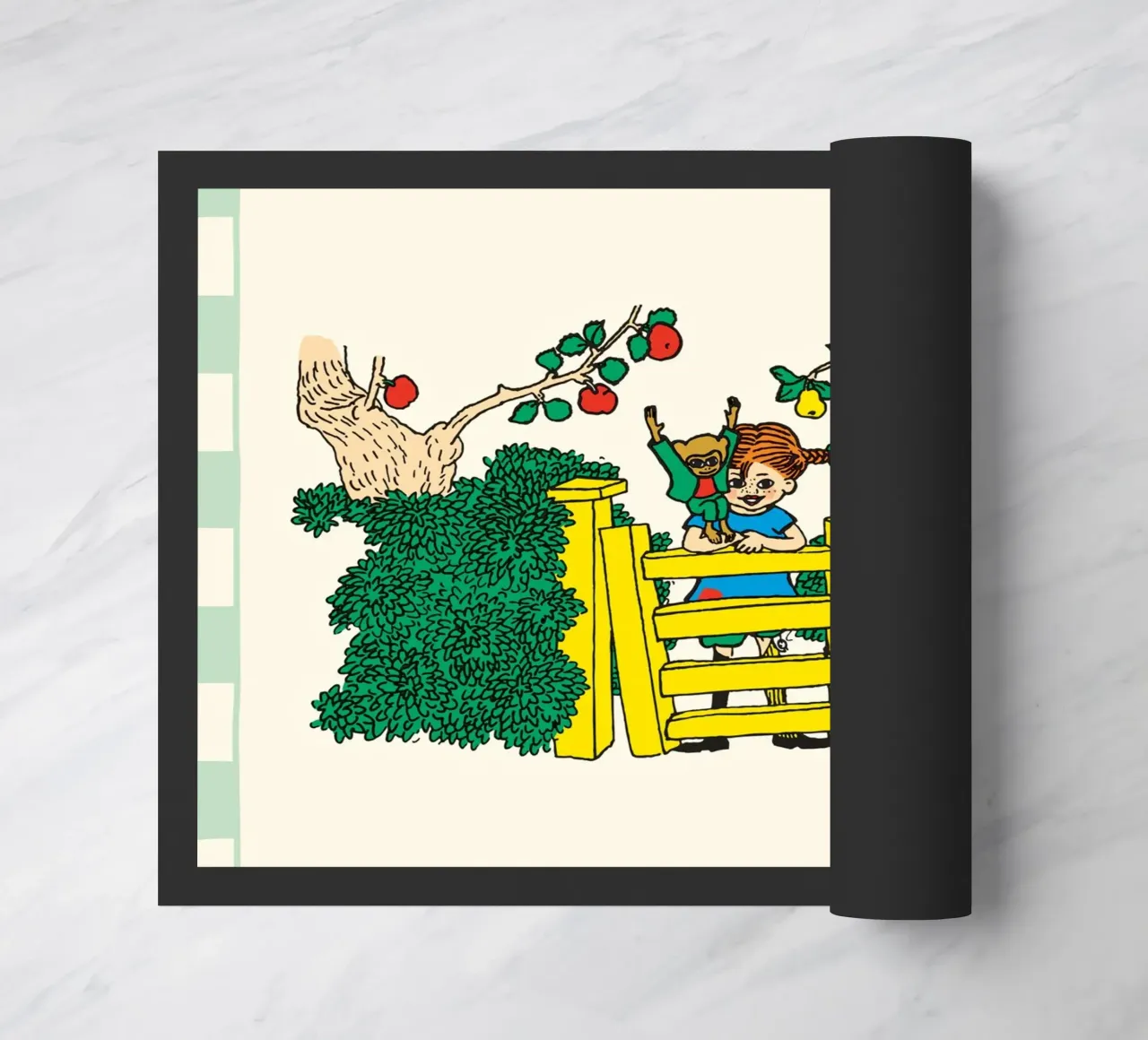 Poster di Pippi Calzelunghe in giardino zerbino da wongka shop
