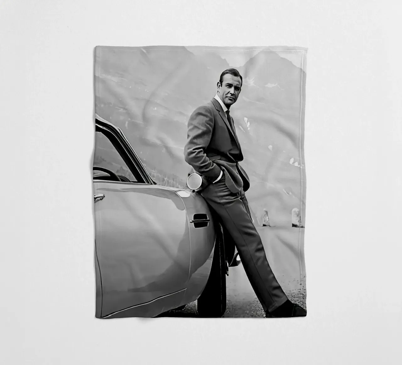 Poster di Sean Connery coperta in pile da wongka shop