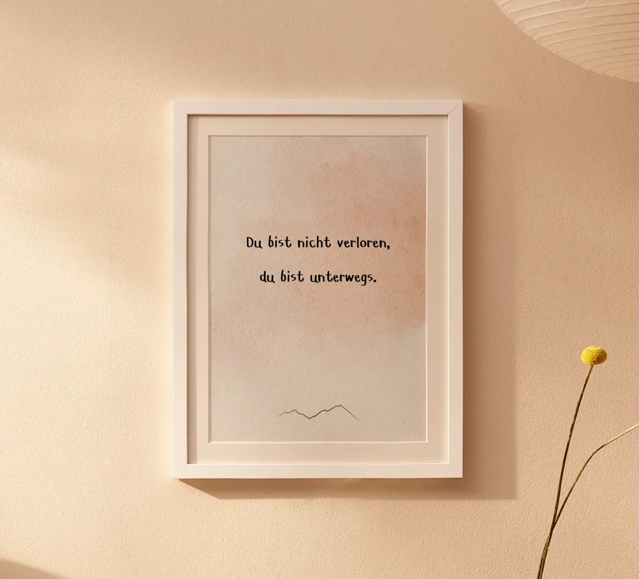 Unterwegs poster with wooden frame by AESTHETIC VIBES by Isabel