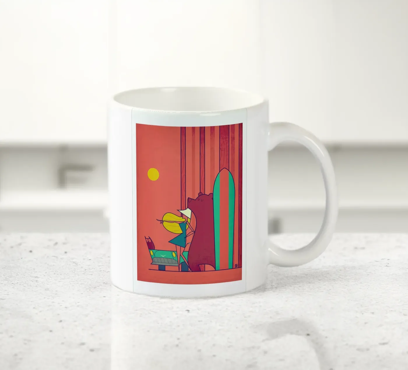 SURF ceramic mug by Ale Giorgini