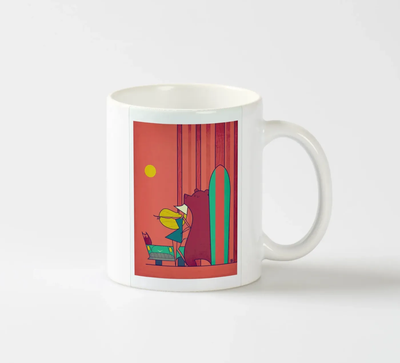SURF ceramic mug by Ale Giorgini