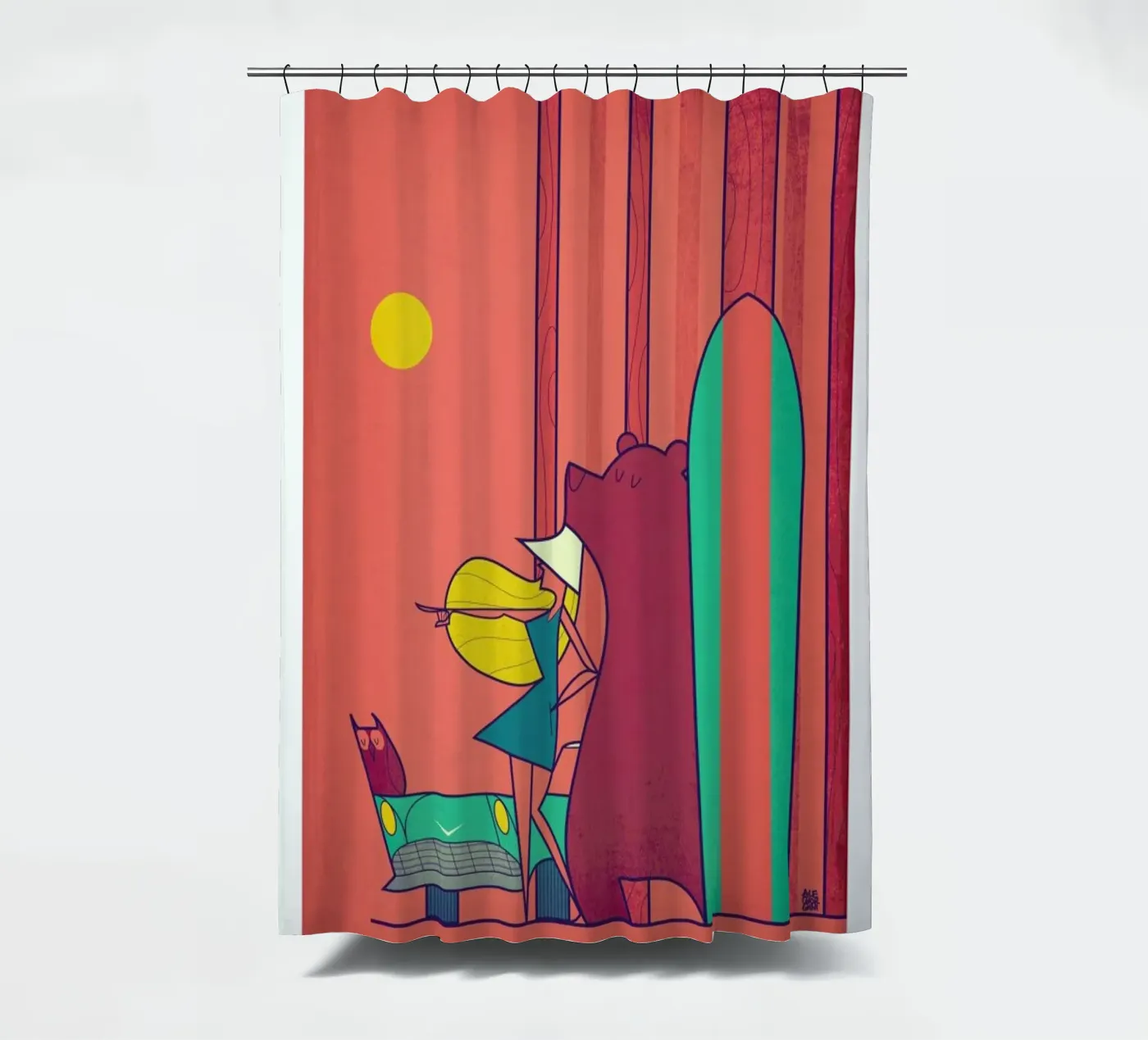 SURF douchegordijn van Ale Giorgini