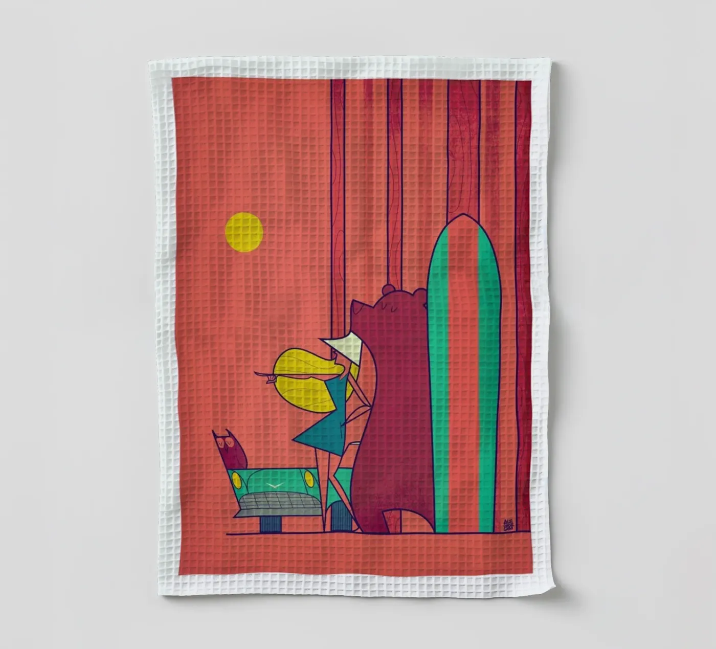 SURF theedoek van Ale Giorgini