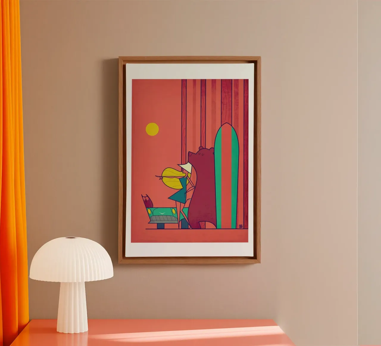SURF canvas met Baklijst van Ale Giorgini