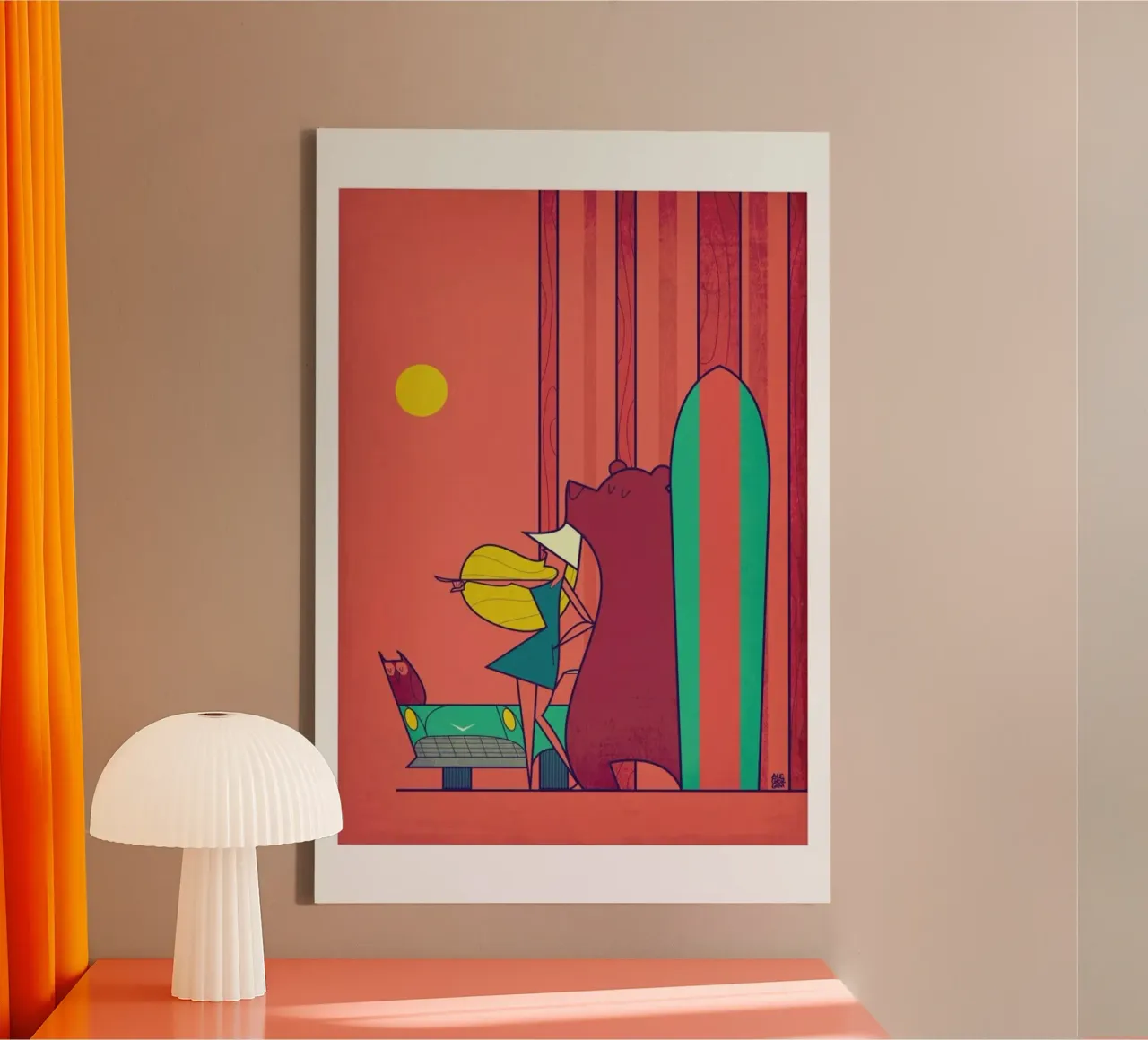 SURF canvas met Baklijst van Ale Giorgini